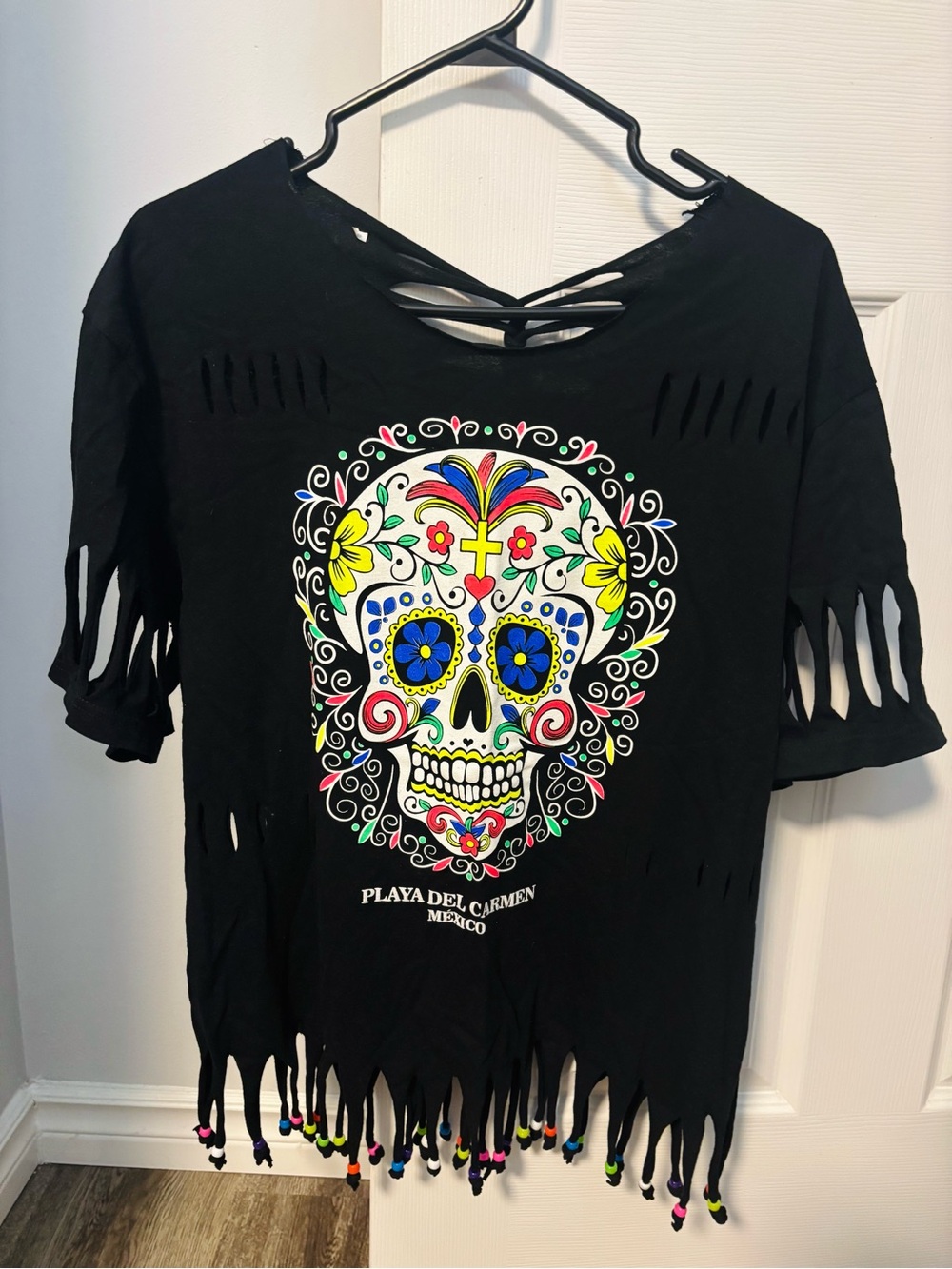 Skeleton Beaded T-Shirt